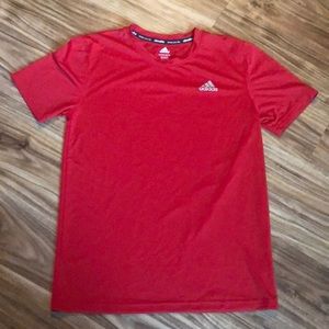 Boys large red Adidas Climalite (size 14/16)